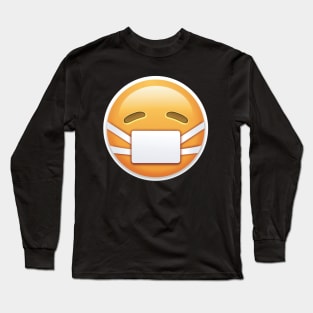 Face Mask Emoticon Long Sleeve T-Shirt